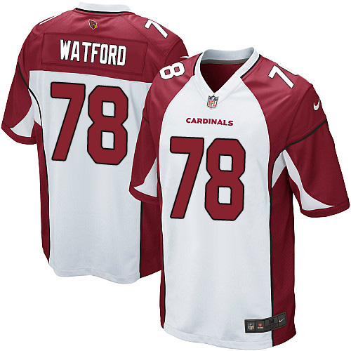 Men's Game Earl Watford Nike Jersey White Road - #78 NFL Arizona Cardinals